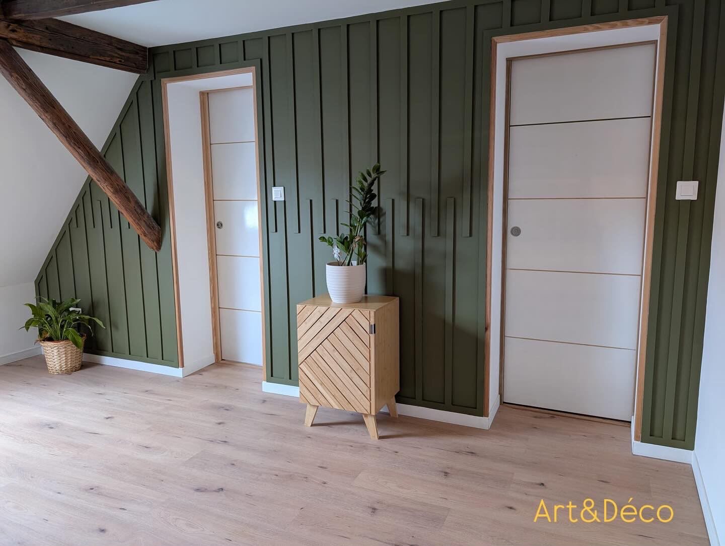 Mur d'accent vert